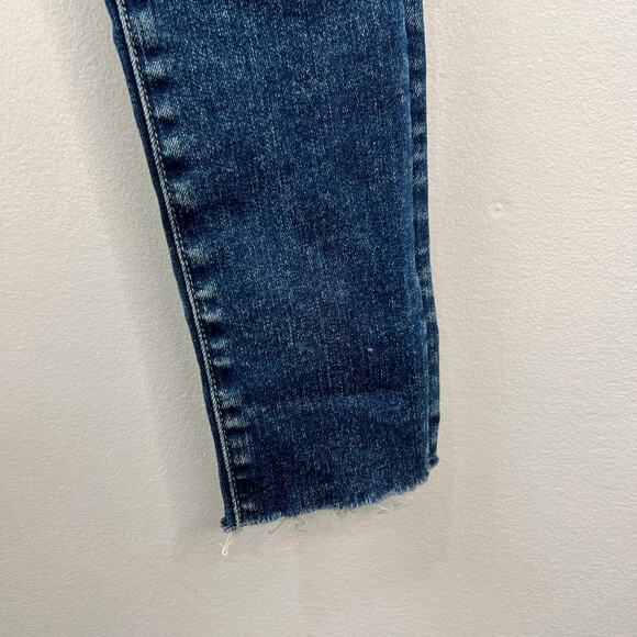 AG Adriano Goldschmied Blue Jeans Super Skinny Legging Ankle Raw Hem Size 26 - Picture 3 of 8
